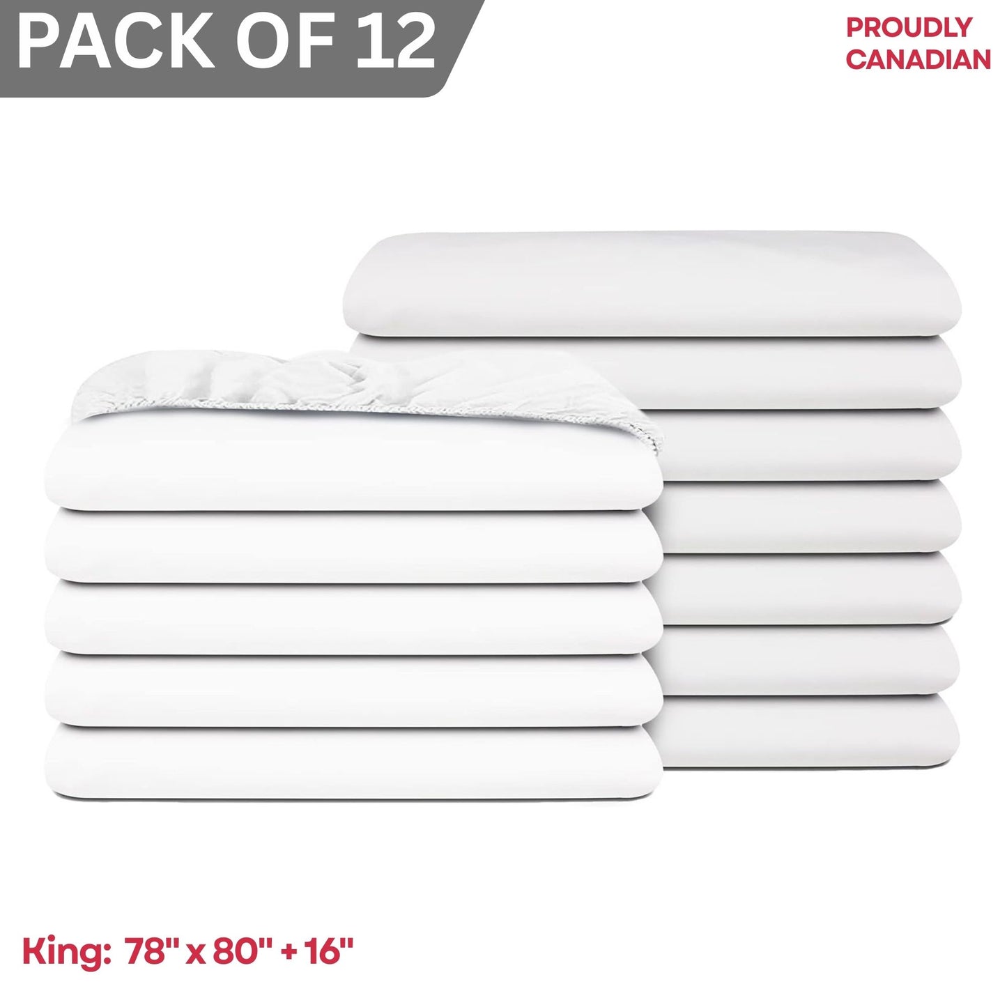 Microfibre Fitted Sheets - Pack of 12