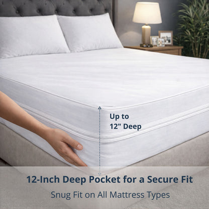 Protège-matelas zippé 100 % imperméable