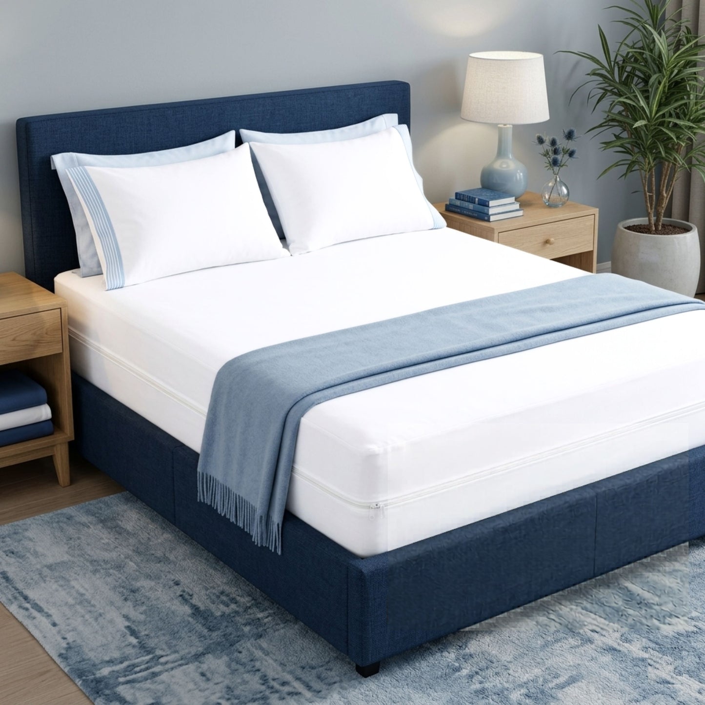 Protège-matelas zippé 100 % imperméable