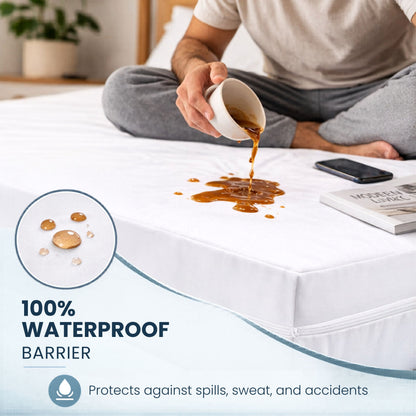 Protège-matelas zippé 100 % imperméable