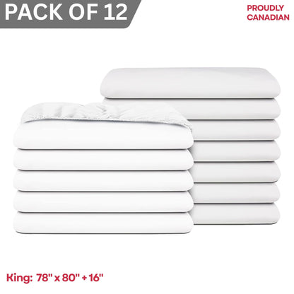 Microfibre Fitted Sheets - Pack of 12