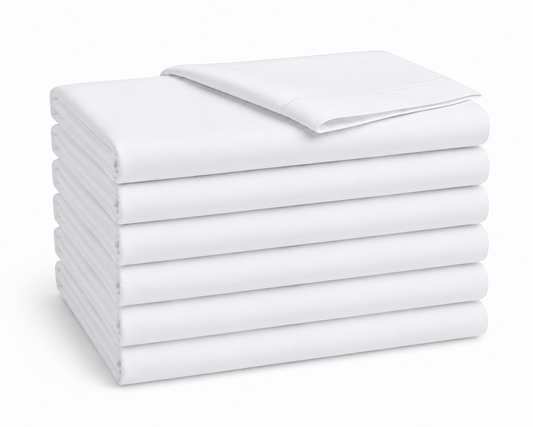 Microfibre Flat Sheets - Pack of 6