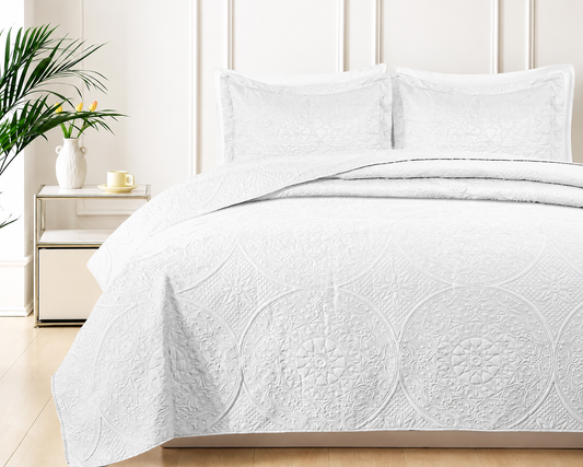 Floral Quilt Bedspread Set