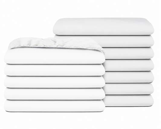 Microfibre Flat Sheets - Pack of 12