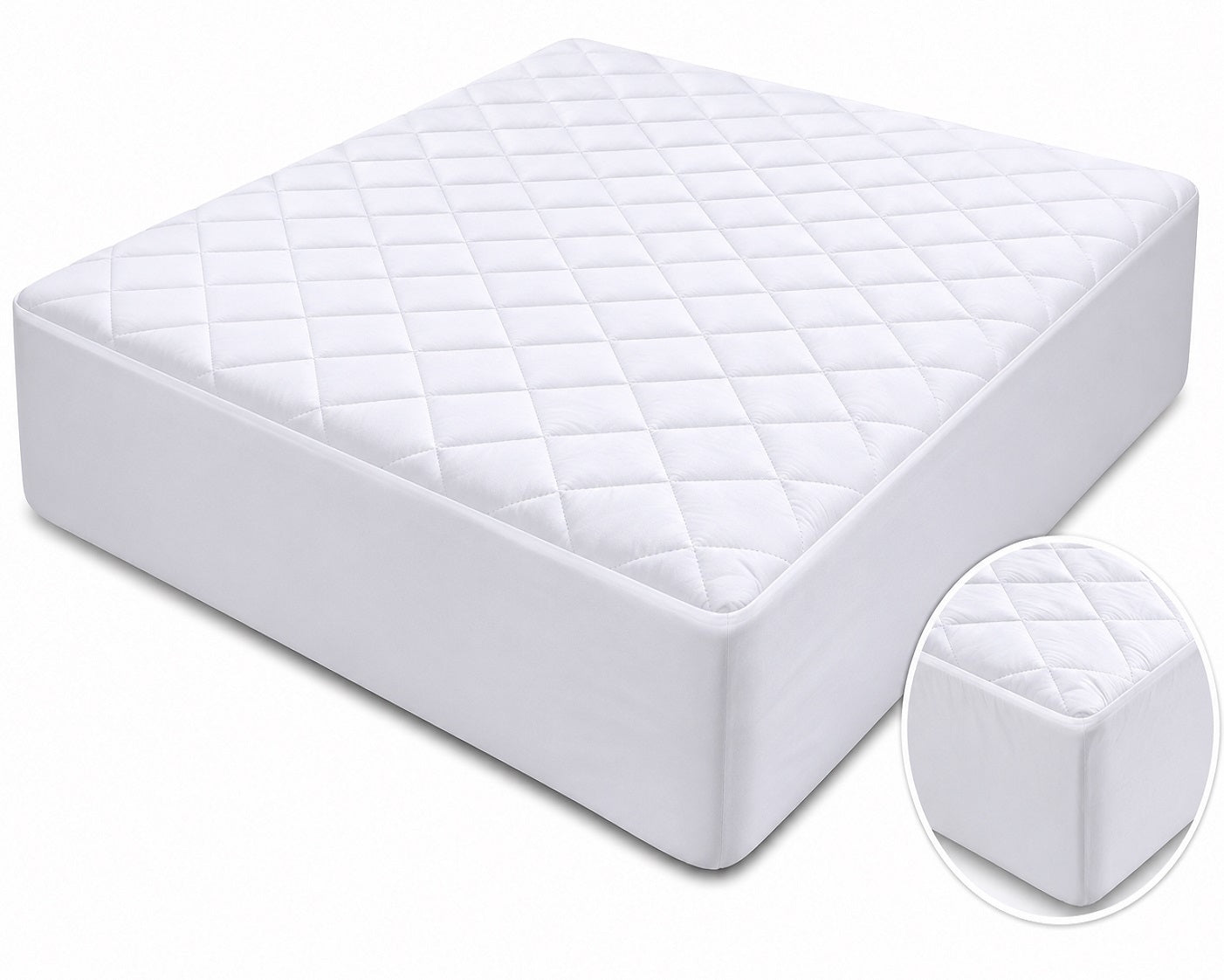 Protège-matelas imperméable à poches profondes avec jupe latérale
