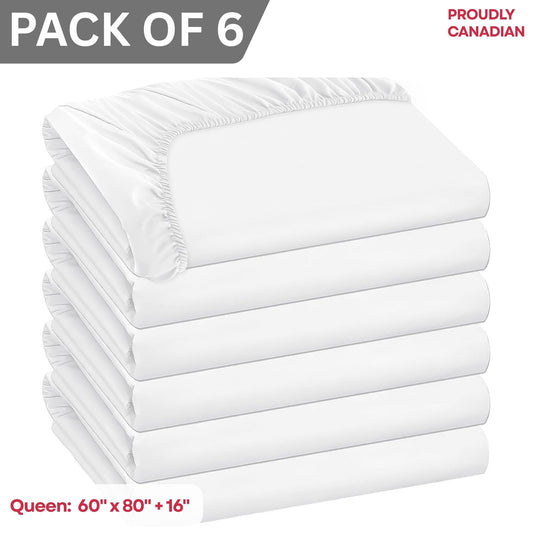 Microfibre Fitted Sheets - Pack of 6