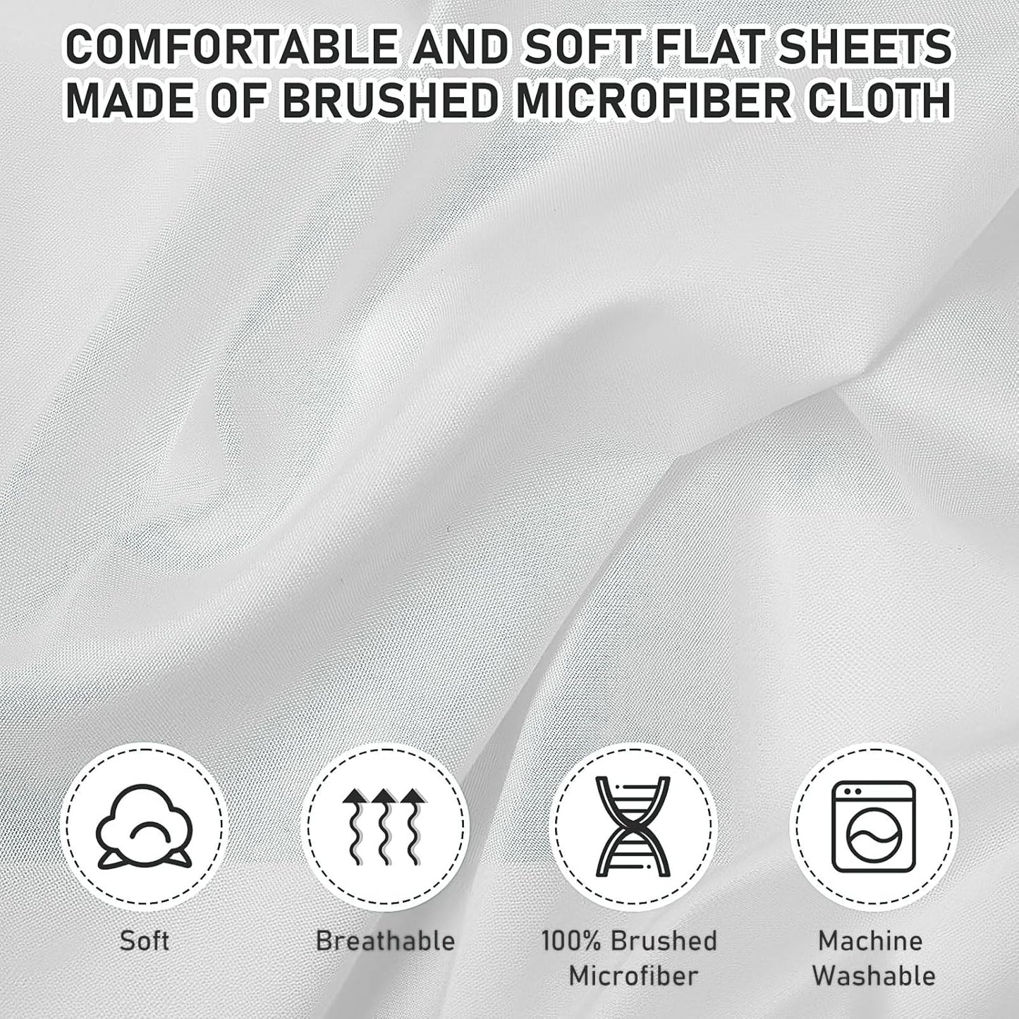 Drap plat, paquet de 6